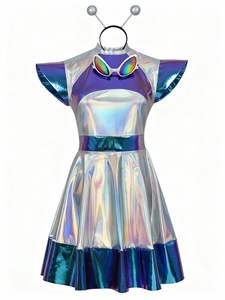 Disfraz Brillante de Robot Alienígena con IA para Niños, Cosplay de Halloween, Juego de Roles - Product Image 1