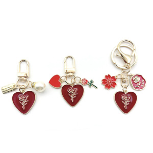 Heart Bear Alloy Charms Zinc Alloy <b>Red</b> Pink White Black Keychain Pendant DIY Jewelry <b>Bracelet</b> Necklace Charm Unisex Gift - Product Image 2