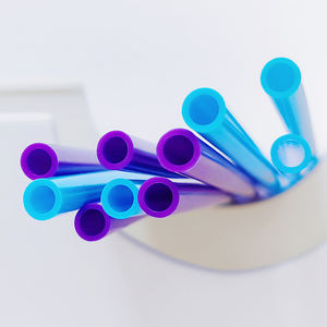 Pajita de exprimidor reutilizable Lisa colorida personalizable, Pajita estrecha apta para lavavajillas reutilizable, pajitas temáticas reutilizables - Product Image 5