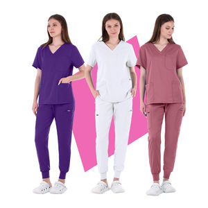Meilleure qualité en gros pas cher à manches courtes ensemble de gommages au prix d'usine hôpital gommage uniforme infirmière femmes gommage ensembles uniforme - Product Image 2