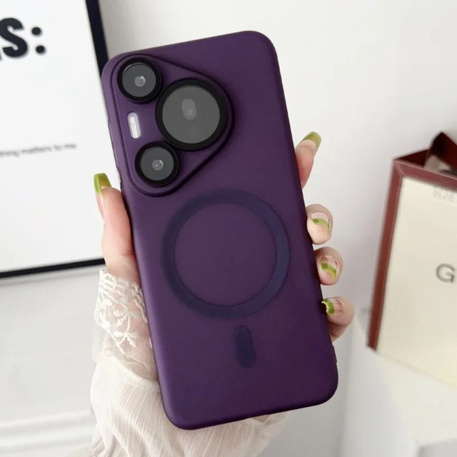 Ultra-thin PC Ice Fog Phone Case For Huawei Pura 70 Mate 60 Pro Ultra Magnetic For Magsafe Wireless Charge Hard Cover