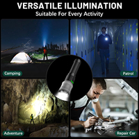 Projecteur tactique LED haute puissance 500m, rechargeable par USB, étanche, faisceau réglable, commande en gros, étiquette privée personnalisée C5