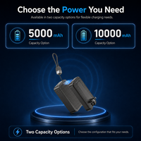 Batterie externe magnétique tout-en-un 5000 mAh 10000 mAh avec prise secteur, chargeur sans fil 15 W, charge rapide 22,5 W