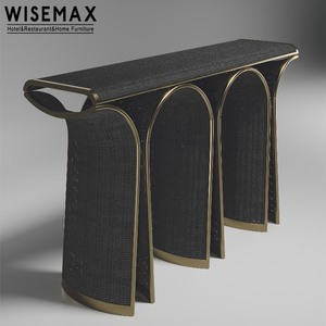 WISEMAX FURNITURE Table d'angle de salon au design italien de luxe Table <span class=keywords><strong>console</strong></span> d'<span class=keywords><strong>entrée</strong></span> en acier inoxydable pour hôtel villa - Product Image 6