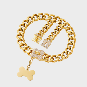 2024 gros plusieurs perceuse boucle <span class=keywords><strong>en</strong></span> acier inoxydable <span class=keywords><strong>chien</strong></span> chaîne <span class=keywords><strong>chien</strong></span> chaîne collier cubain <span class=keywords><strong>chien</strong></span> chaîne diamant - Product Image 6