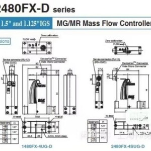 Controlador de Flujo Másico Hitachi Sam 200 Sccm, Medidor de Flujo de Gas con Conexión de Brida de Acero Inoxidable - Product Image 4
