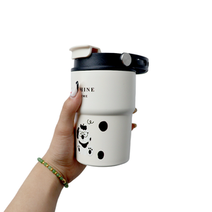 Cartoon Portable Vacuum Insulated Stainless Steel Customized Logo Mini Handheld Business Cup 304 Stainless Steel Vacuum <b>Bottle</b> - Product Image 5