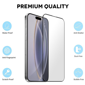 Protection d'écran en verre transparent imprimé en soie pour iPhone 16 Series, verre trempé pour iPhone 16 Pro Max - Product Image 5