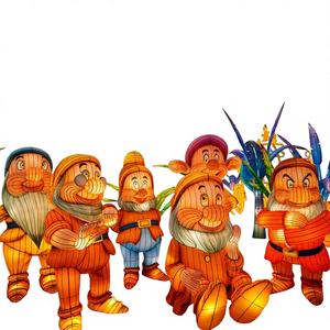 Custom Christmas Diwali & Thanksgiving Theme Festival Silk Lantern with LED Lights Waterproof for Exhibition - Product Image 1