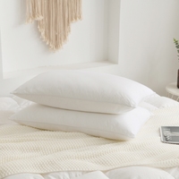 Oreiller cervical sain avec garnissage 100% coton et duvet, motif feuilles d'animaux écologiques, personnalisable pour femmes et personnes âgées