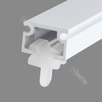 Coureurs de poulie de planeur en plastique traditionnels 8mm 10mm largeur vague ondulation pli rideau pôles pistes accessoires rideau de roue de planeur