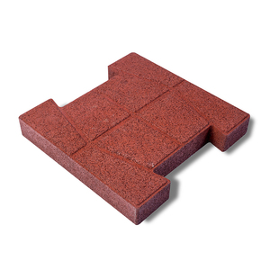 Briques de sol en caoutchouc de sécurité Absorption des chocs Carrelage à haute densité Carrelage de sol en caoutchouc pour aire de jeux Carrelages de sol en caoutchouc épais et inodore - Product Image 5