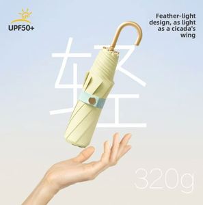 Sombrilla de 8 Varillas con Protección UV, Plegable en Tres Partes, Varillas de Hierro, Mango de Plástico, Ligera, Regalos Empresariales de Lujo - Product Image 4