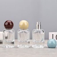 Flacon de parfum vide en verre de 30 ml avec bouchon à vis, design fond volcanique, portable, en stock