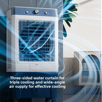 Nuevo Diseño de Enfriador de Aire Eléctrico Portátil, Aire Acondicionado Personal Evaporativo Móvil con Soporte para Uso en Garaje, Exteriores y Autocaravanas