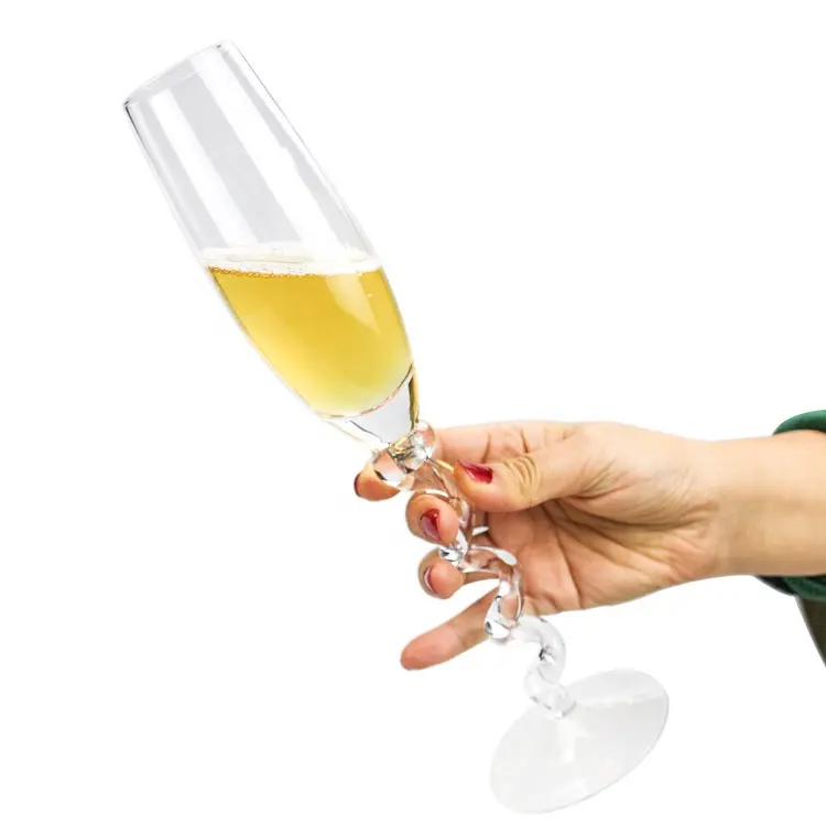 Bicchieri da champagne in cristallo tulipano personalizzati flute glass per john lewis
