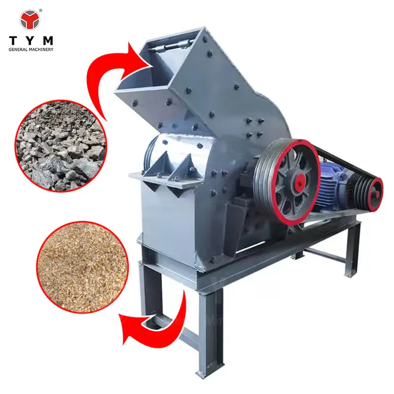 Double Stage Hummer Crusher Sand Making Machines Mining Machine Small Rock Pebble Stone Mini Mobile Crusher