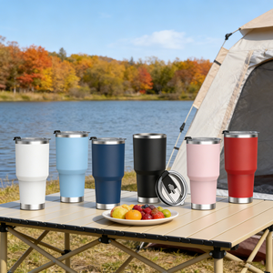 30oz isolato boccale di birra a doppia parete in acciaio inossidabile bicchiere sottovuoto <span class=keywords><strong>con</strong></span> pittura colorata tazza di auto per il campeggio - Product Image 1