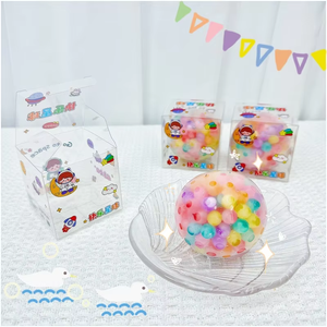 Happy Planet Squishy, Cuentas de Agua Transparentes Coloridas de Alta Calidad, Envueltas Individualmente, Juguete Antiestrés - Product Image 4