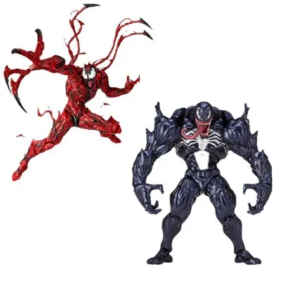 American hero extraordinary spider blue venom red joint movable boxed hand-made children's toys PVC statue resin