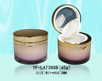 Pot de crème cosmétique dégradé avec miroir intégré 45g, contenant de luxe vide pour soins de la peau, pot de crème pour le visage avec cuillère, logo personnalisé