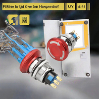 Bouton d'arrêt d'urgence rotatif en acier inoxydable à déclenchement par rotation, 16/19/22mm, 250V, IP40, 3A, pour contrôle industriel