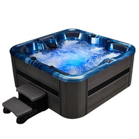 Baignoire de massage intelligente à température constante avec bulles pour spa extérieur en acrylique