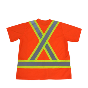 <span class=keywords><strong>Camisetas</strong></span> de Seguridad de <span class=keywords><strong>Alta</strong></span> <span class=keywords><strong>Visibilidad</strong></span> para Exteriores, Color Naranja - Product Image 2