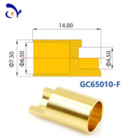 Connecteur de batterie à courant élevé plaqué or Amass 6,5 mm, fiche banane GC6510, connecteur de fil d'alimentation mâle/femelle en laiton, 500 V IP40