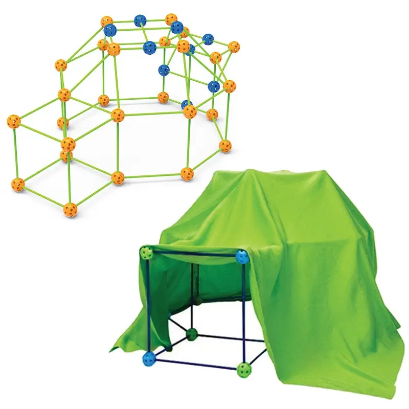 Kit de construction lueur pour enfant, jouet éducatif, châteaux, tunnels, tente, polygone, boule