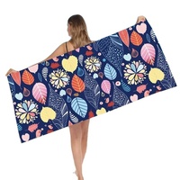 Motif d'impression personnalisé toutes saisons Serviette de surf de plage en microfibre douce à séchage rapide Sports de natation en plein air
