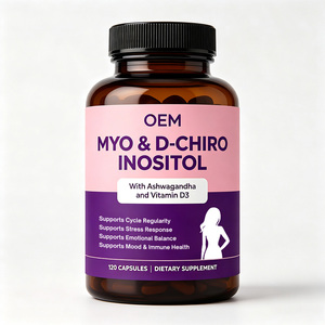 Cápsulas de Mioinositol y D-Chiroinositol al por Mayor, Relación 40:1, Suplemento Dietético Vegano para el Equilibrio Hormonal Femenino con Folato y Vitamina D3 - Product Image 2