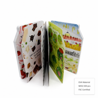 Impression personnalisée de livres cartonnés en EVA, livres en forme découpée gonflée pour enfants, vente en gros, usine OEM, certifié FSC, faible MOQ
