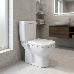 Nuevo Producto: Inodoro de Dos Piezas con Descarga Tornado, Fácil de Limpiar, Antibacteriano, Sanitario para Baño - Product Image 1