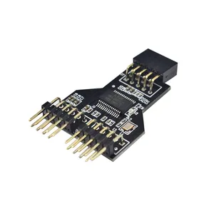 האם USB 9Pin ממשק כותרת ספליטר 1 עד 2 כבל מאריך מתאם 9 פינים USB רכזת USB 2.0 מחברים עבור RGB BT