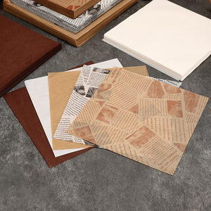 Papier d'emballage pour sandwichs, double face, résistant à la graisse, de qualité alimentaire, avec logo imprimé personnalisé, pour pain, poulet frit, frites - Product Image 2