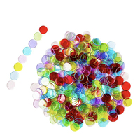 Puces transparentes pour comptage de boxer, 50/600 pièces, en plastique, 8 couleurs, diy, 3/4 pouces