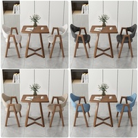 Ensemble Table et Chaises de Balcon pour Petits Espaces, Table à Manger Carrée avec Deux Chaises pour Chambres d'Hôtes, Bureau, Appartement ou Zone d'Accueil
