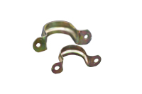 Collier de serrage en acier au carbone galvanisé couleur, forme C, à deux trous, support de tuyau en U, attache de fixation pour tube