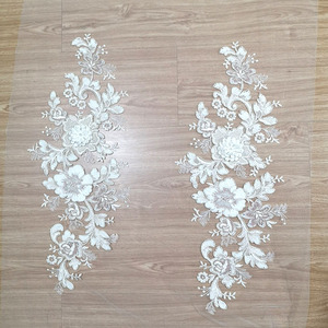 Fabriqué en chine broderie 3D net rideau tissu de luxe <span class=keywords><strong>blanc</strong></span> turquie rideaux transparents - Product Image 4