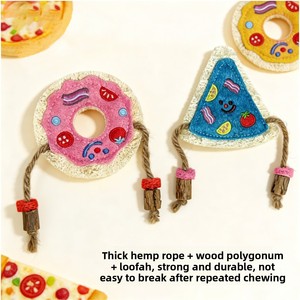 Jouet créatif et écologique pour chat en éponge de loofah avec fonction lumineuse pour le nettoyage des dents, jouet interactif <span class=keywords><strong>à</strong></span> mâcher pour chats - Product Image 3