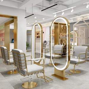 Miroir de salon de coiffure double face de luxe, haute qualité, design moderne, mobilier de salon de coiffure, vente chaude - Product Image 2