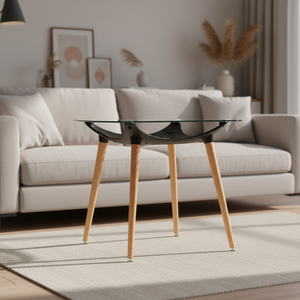 Meubles <span class=keywords><strong>de</strong></span> salle à manger, <span class=keywords><strong>table</strong></span> <span class=keywords><strong>en</strong></span> <span class=keywords><strong>verre</strong></span> <span class=keywords><strong>de</strong></span> style nordique, design chic <span class=keywords><strong>et</strong></span> simple, <span class=keywords><strong>table</strong></span> d'appoint multifonctionnelle pour le salon - Product Image 1