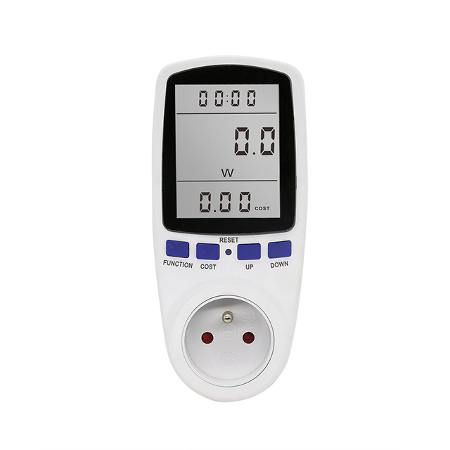 7 Modes Liligood PMB01-FR Energy Consumption Meter Rechargeable Electricity Monitor LCD Display Power Factor Correction Single