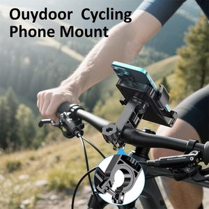 Support de téléphone pour vélo en plastique ABS noir robuste, réglable en hauteur, fixation sur guidon pour vélos, motos, scooters, sécurisé - Product Image 3