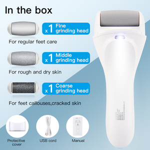 PRITECH Portable <strong>Foot</strong> Care Pedicure <strong>Electric</strong> <strong>Foot</strong> File Interchangeable Roller Head <strong>Electric</strong> <strong>Foot</strong> Grinder Callus Remover - Product Image 4