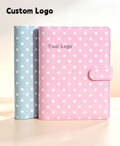 Carnet de comptabilité A5 en similicuir magnétique à feuilles mobiles avec logo personnalisé, pour planification financière et enregistrement de travail, avec plusieurs emplacements pour cartes - Product Image 1