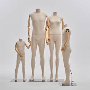Manichini in Legno per Vetrine di <span class=keywords><strong>Negozi</strong></span> di <span class=keywords><strong>Abbigliamento</strong></span> Genitore-Figlio, Modelli Femminili e Maschili a Corpo Intero - Product Image 2