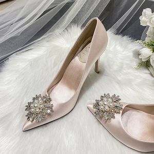 Size 33-43 Wedding Talon Haut Slipper Elegant Bride <b>White</b> Designer Shoes Women <b>Heels</b> - Product Image 3