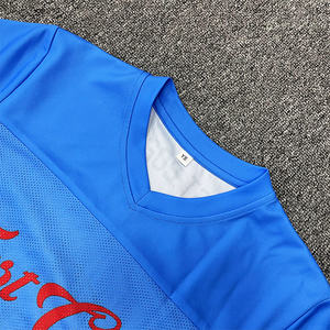 T-shirt personnalisé Maillot de football américain Sublimation Mesh Hommes Bleu Vêtements de football américain - Product Image 5